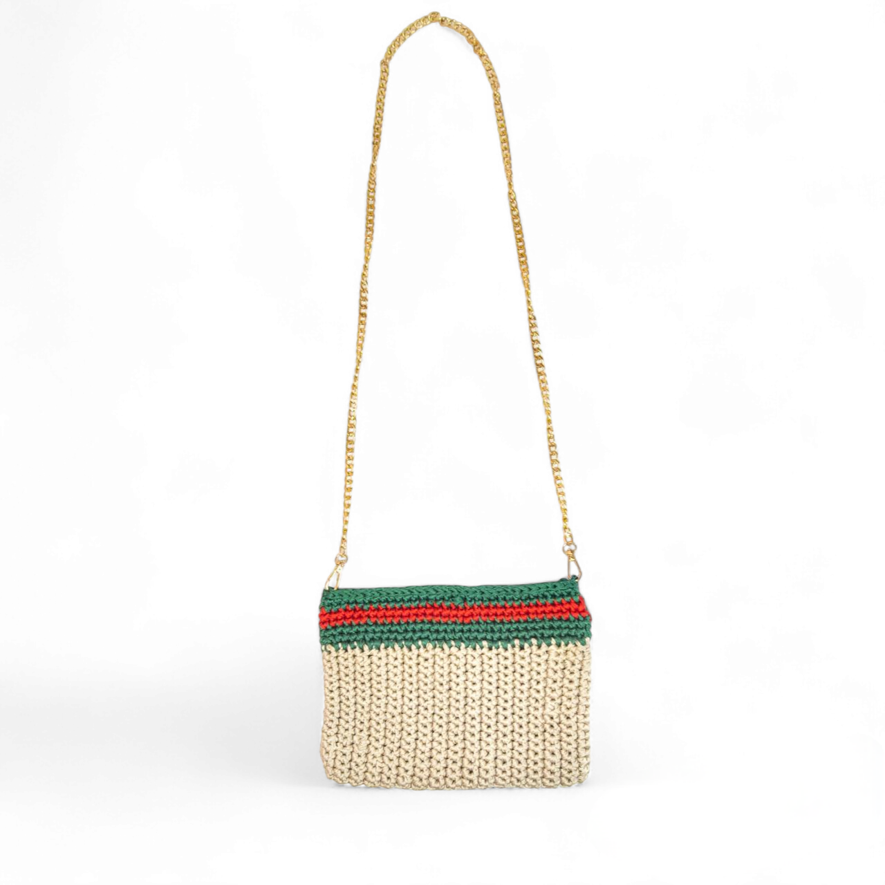 Brown , green , red purse bag
