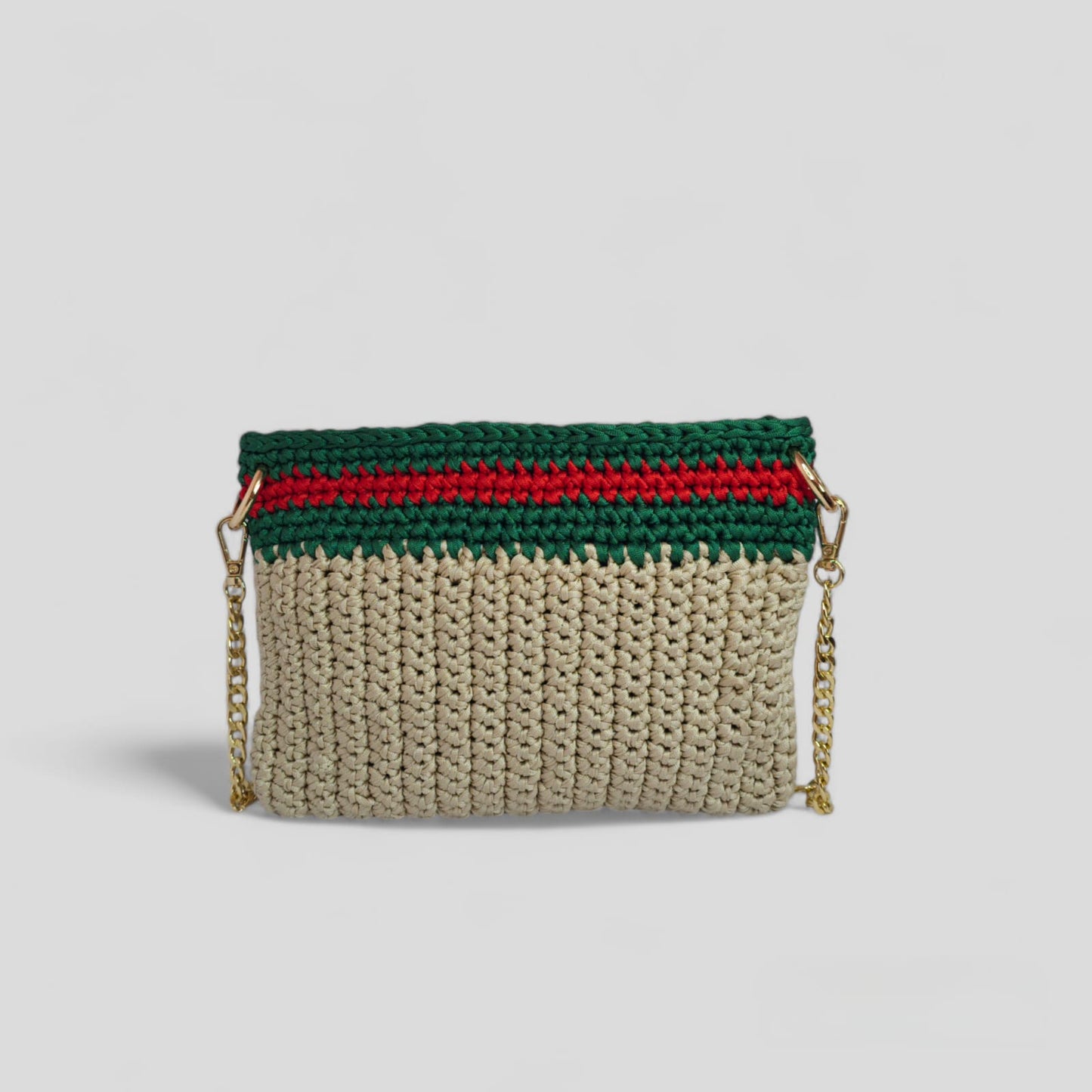Brown , green , red purse bag